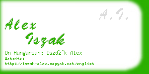 alex iszak business card